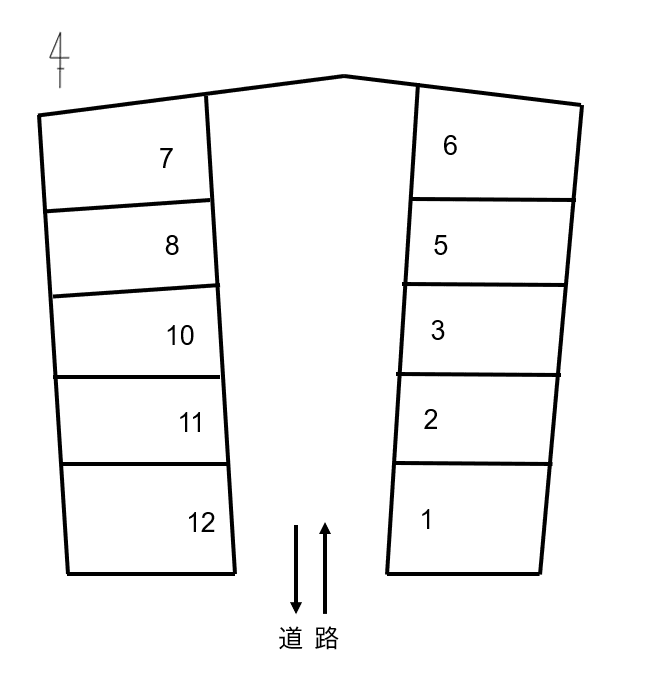 P104の駐車配置図