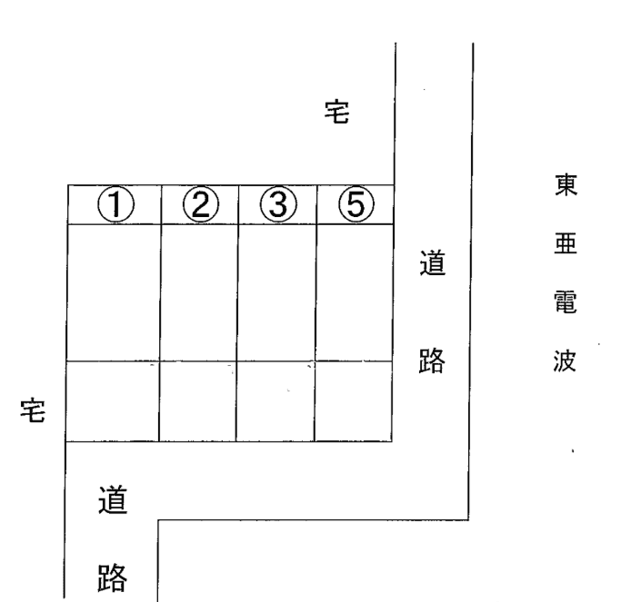 筒井駐車場の駐車配置図