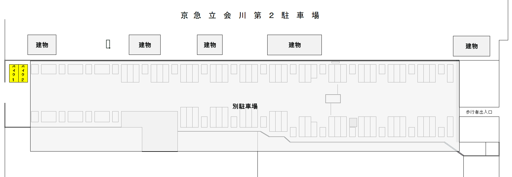 立会川第2バイクの駐車配置図