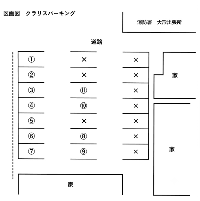 クラリスパーキングの駐車配置図