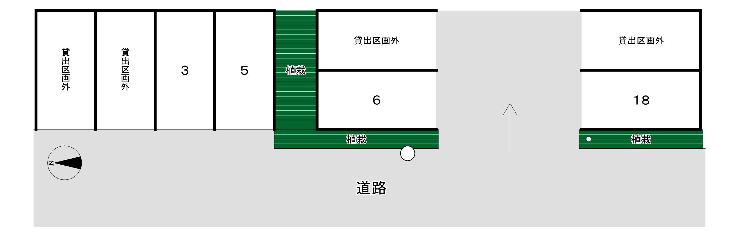 Ｋ様幸町月極駐車場の駐車配置図