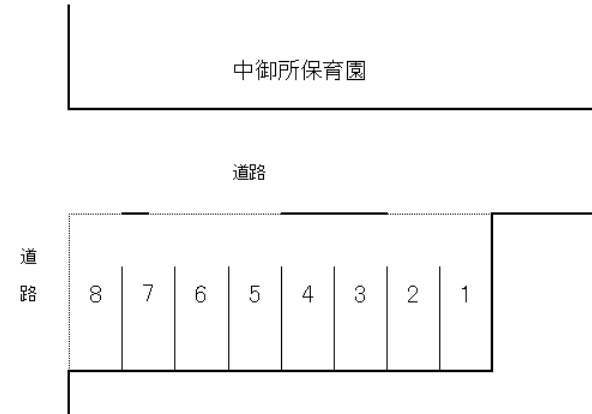 若里駐車場の駐車配置図