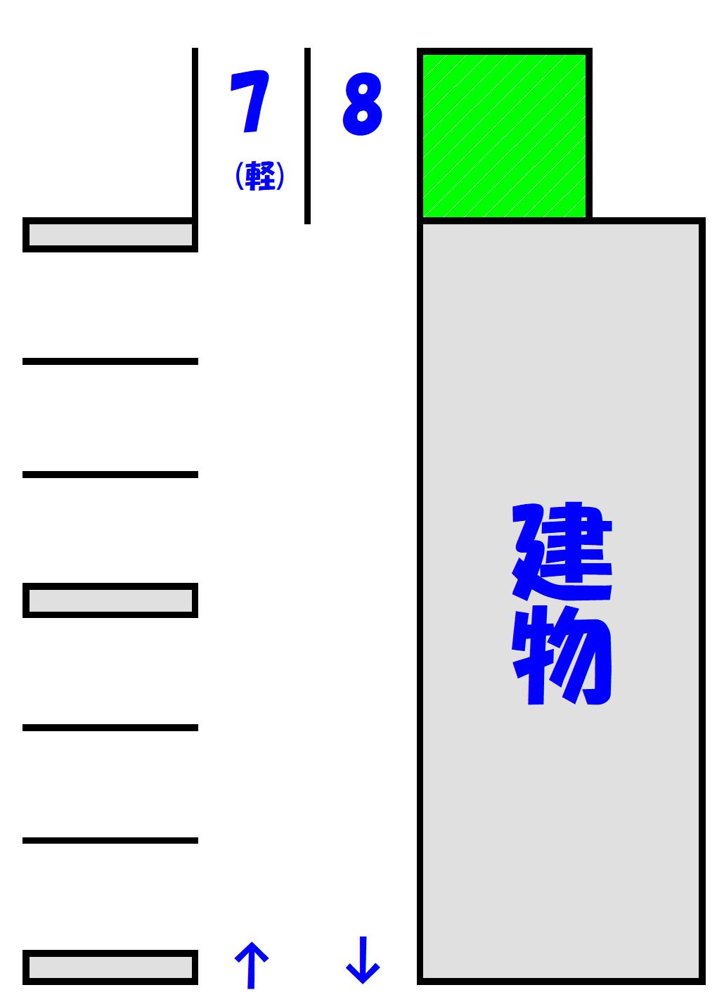 プレアデス駐車場の駐車配置図