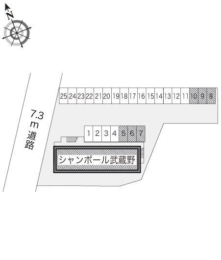 シャンポール武蔵野(12443)の駐車配置図