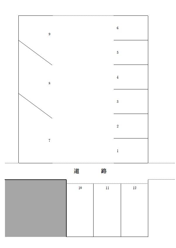 七重浜2丁目296番月極駐車場の駐車配置図