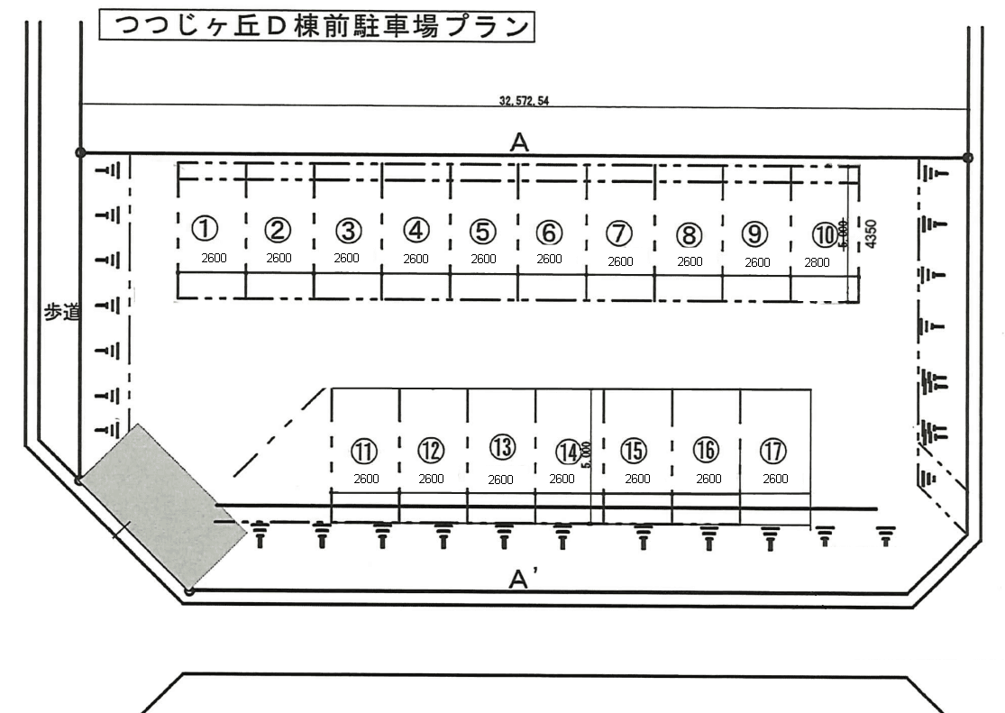 つつじが丘第二パーキングの駐車配置図