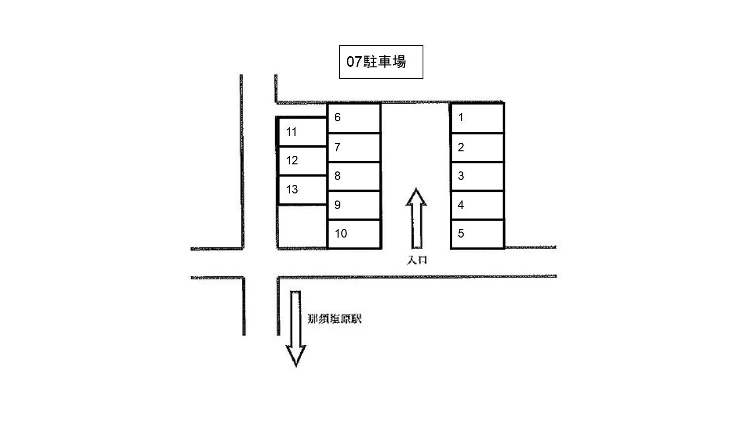 ０７駐車場の駐車配置図