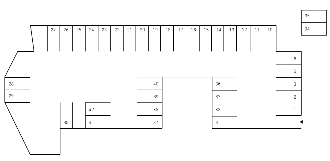 相浦駐車場の駐車配置図