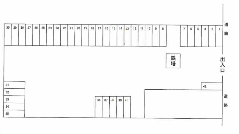 駒木台5480351駐車場の駐車配置図