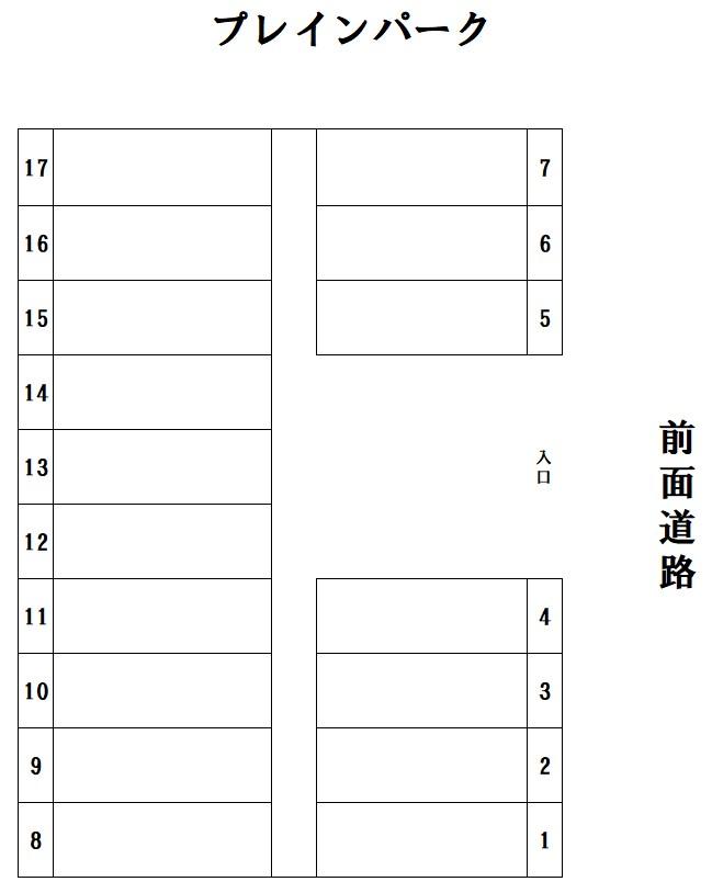 プレインパークの駐車配置図