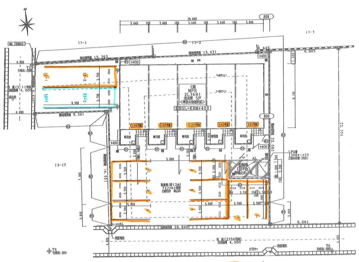 Ｈｉｆｕｍｉの駐車配置図