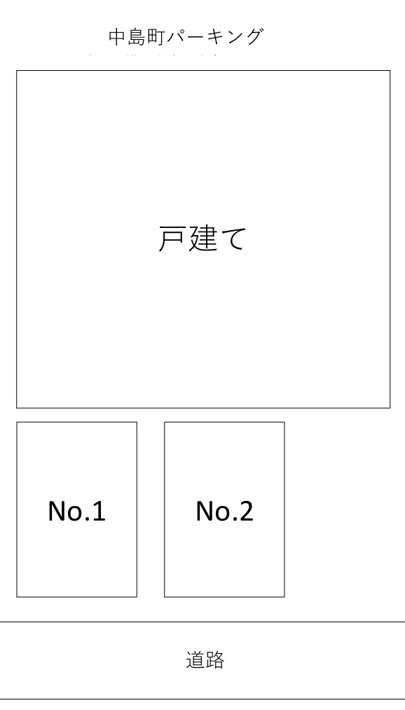 中島町パーキングの駐車配置図