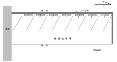 若林町　ＫＷ１２　駐車場の駐車配置図