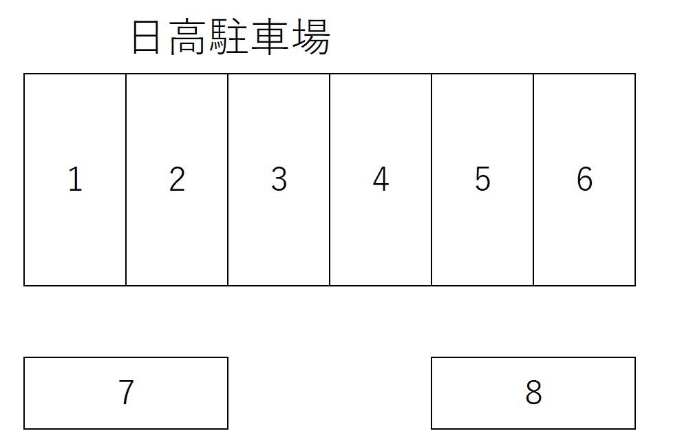 日高駐車場の駐車配置図