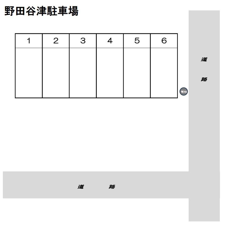 野田谷津駐車場の駐車配置図