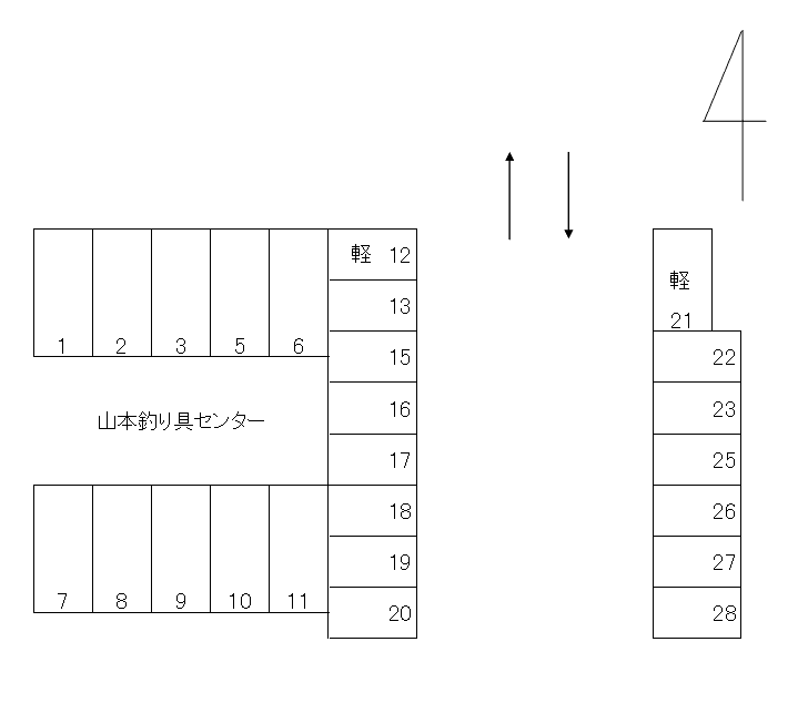 琴平コガパーキングの駐車配置図