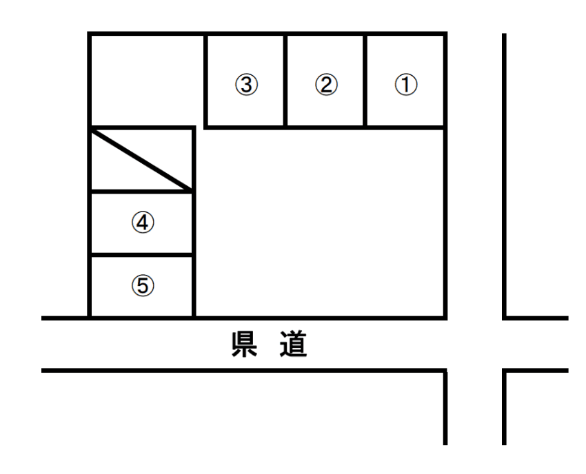 中西パーキングの駐車配置図
