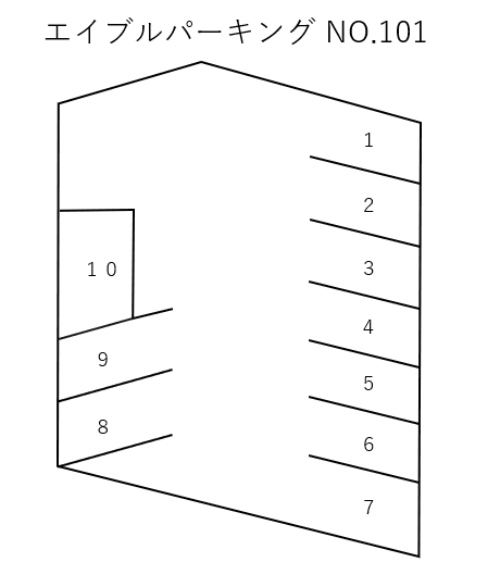 エイブルパーキングNO101駐車場の駐車配置図