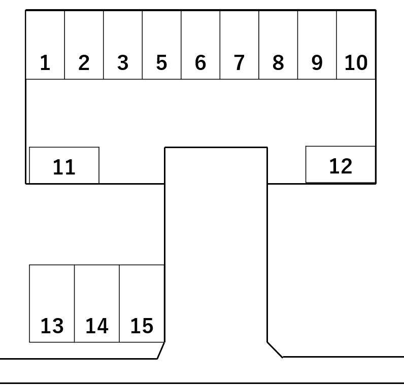 高砂６−５駐車場の駐車配置図