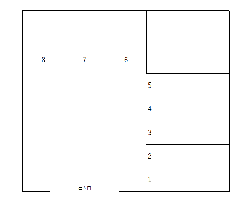 石井元町第４駐車場の駐車配置図