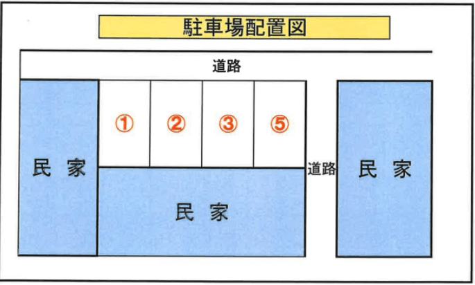 大野町黒野パーキングの駐車配置図