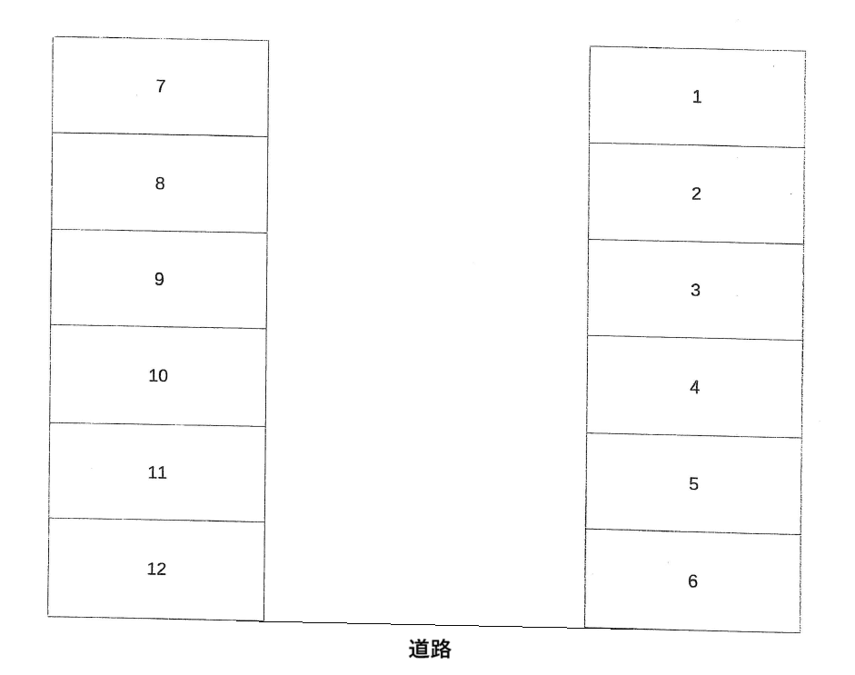 花園町駐車場の駐車配置図