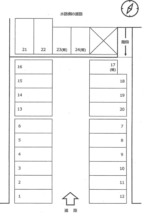 保田窪4丁目グリーンパーキングの駐車配置図