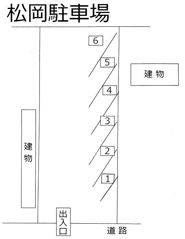 松岡駐車場の駐車配置図