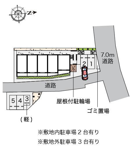 ゆうな(52401)　敷地外駐車場の駐車配置図