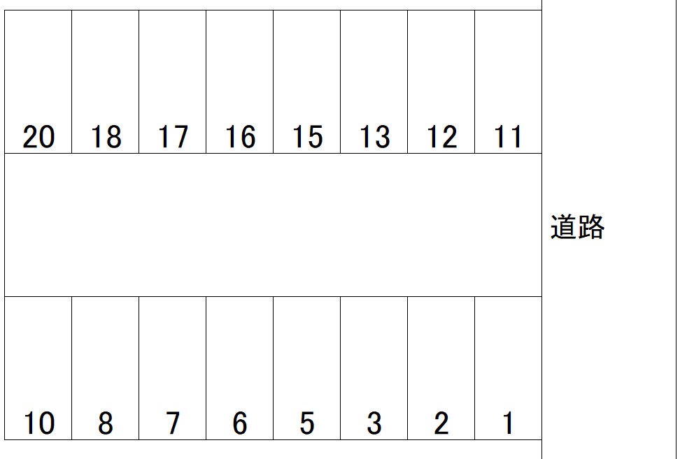 高畠Ｅパーキングの駐車配置図
