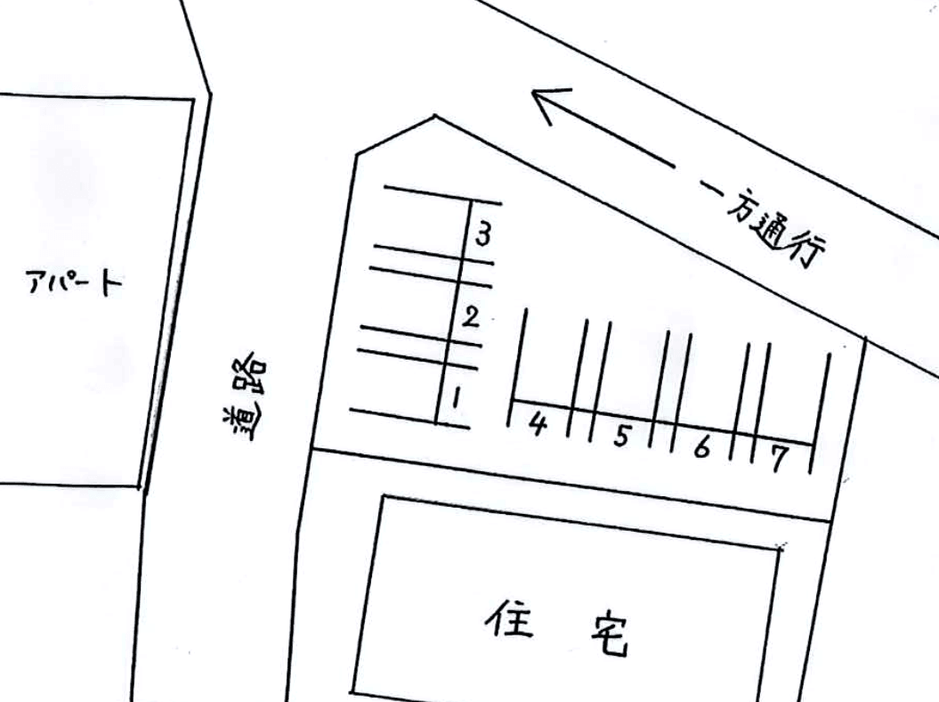 三原１丁目駐車場の駐車配置図