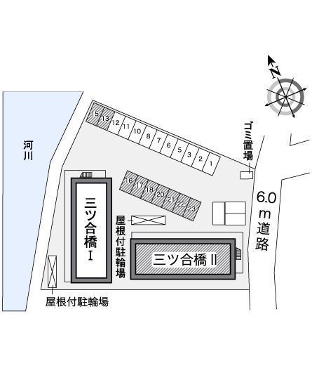 三ツ合橋Ⅱ(25003)の駐車配置図