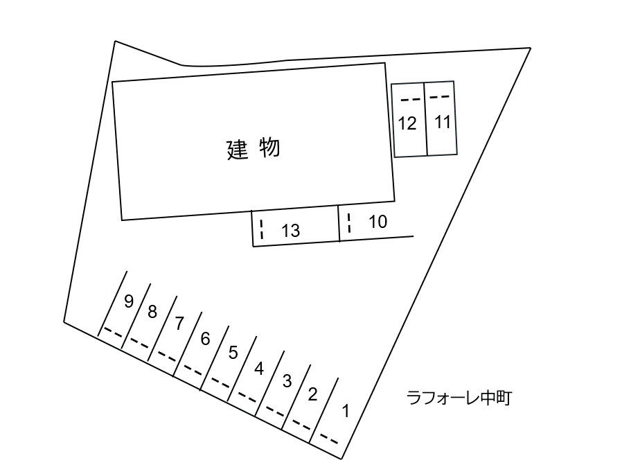FKラフォーレ中町駐車場の駐車配置図