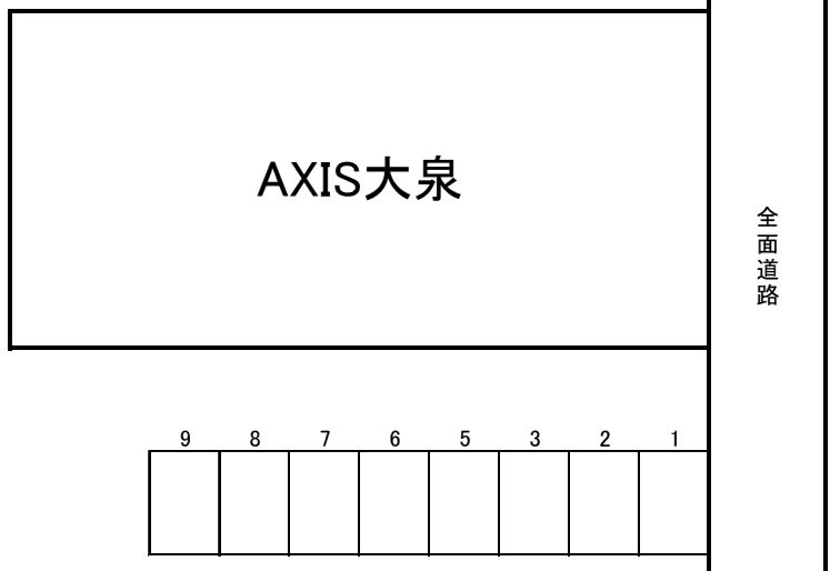 AXIS大泉の駐車配置図