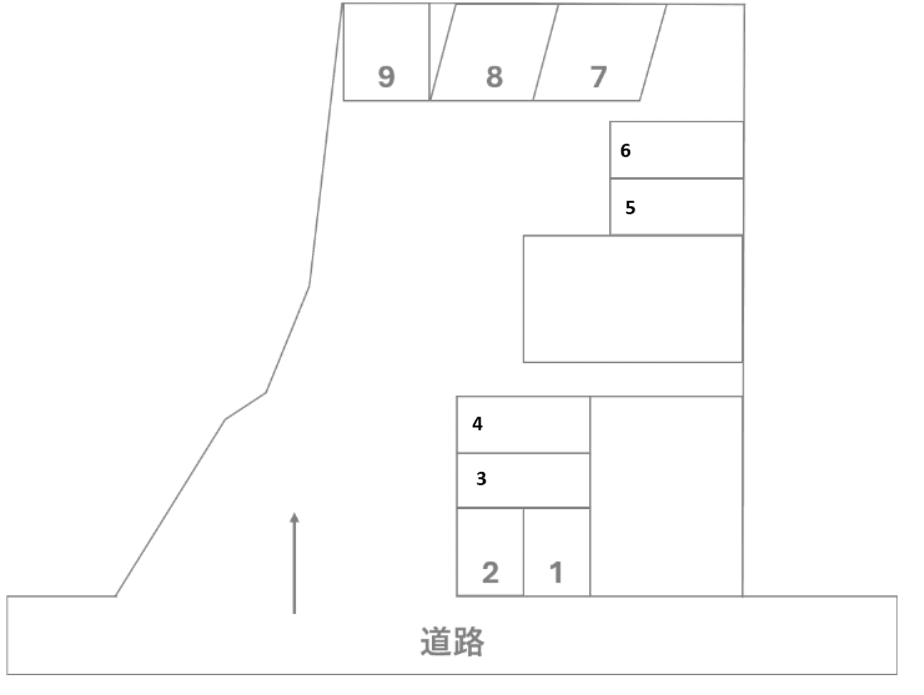 マタハリハウスの駐車配置図