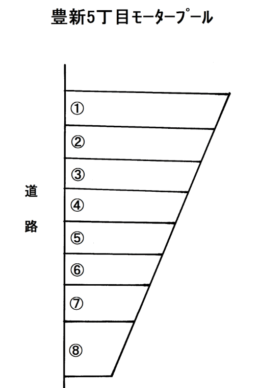 豊新５丁目駐車場の駐車配置図