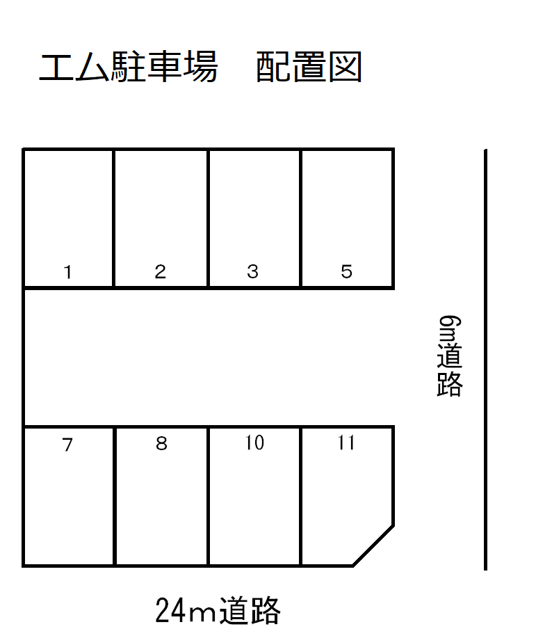 エム駐車場の駐車配置図