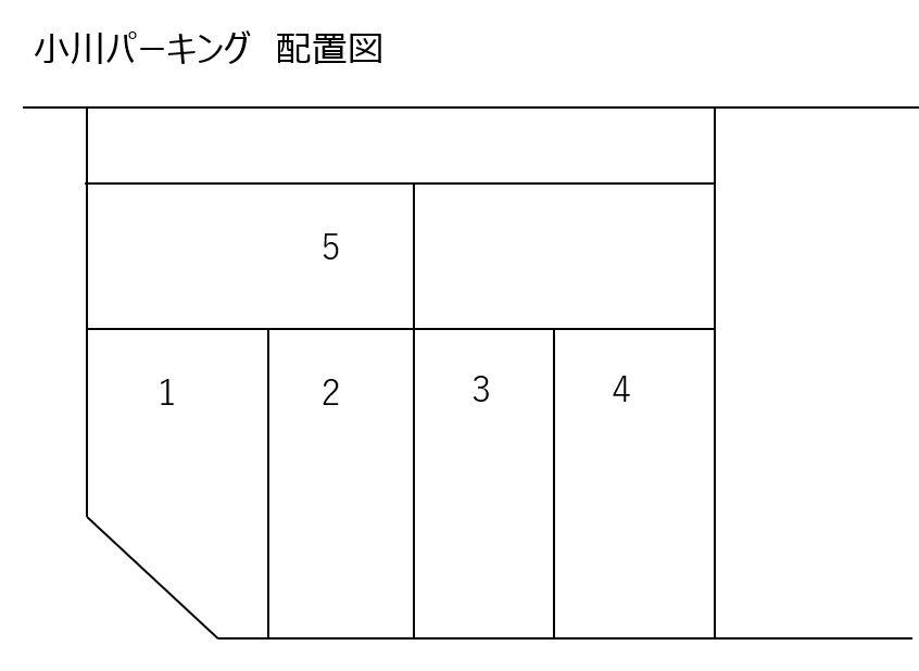 小川パーキングの駐車配置図