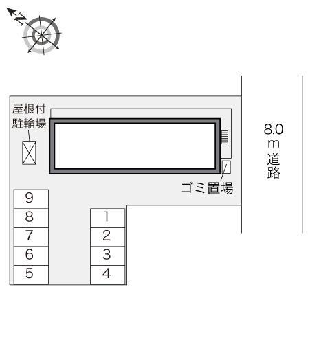 コンフォート０５(29385)の駐車配置図
