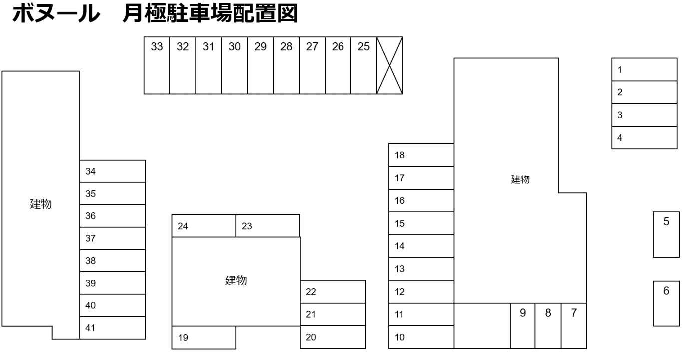 ボヌールパーキングの駐車配置図