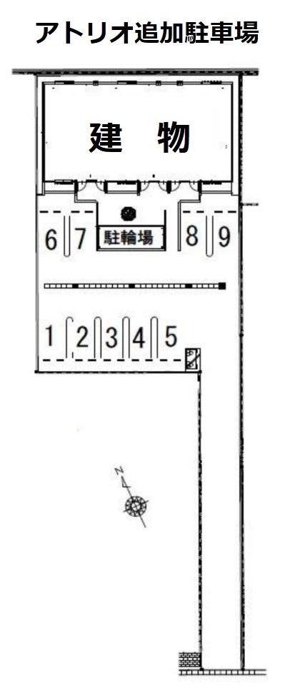 アトリオ追加駐車場の駐車配置図