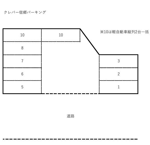 クレバー宿郷パーキングの駐車配置図