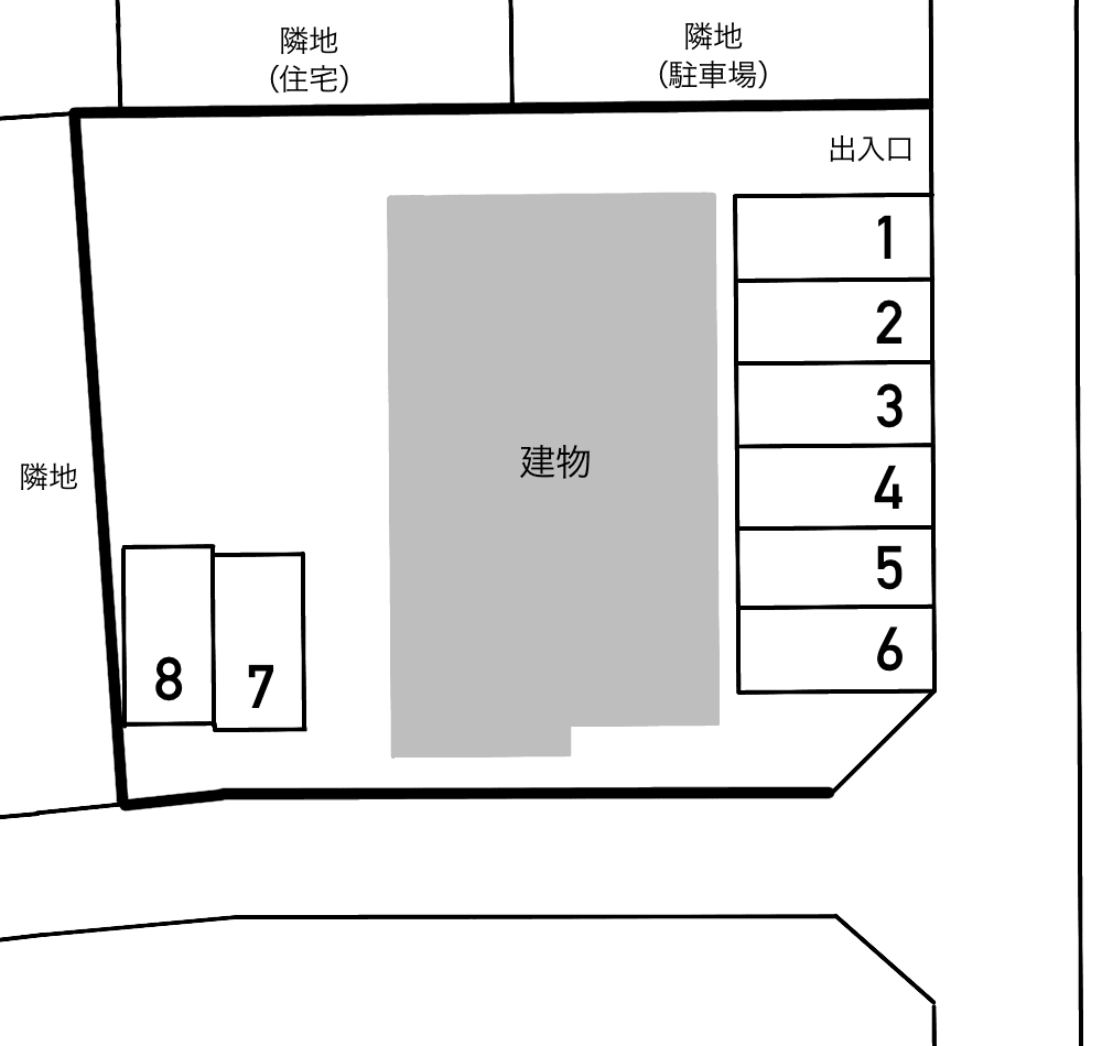 サクラハイツの駐車配置図