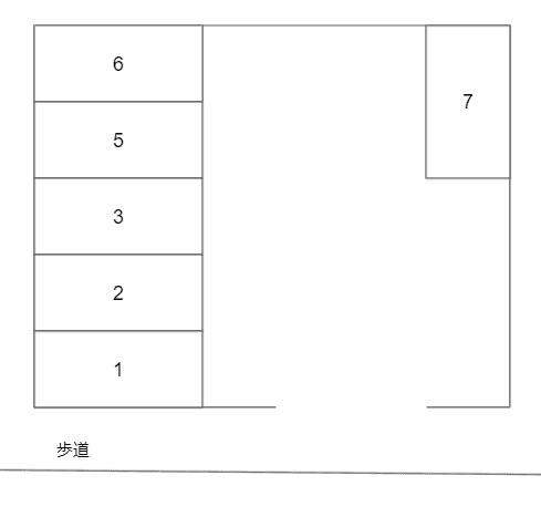 大宮台3丁目駐車場の駐車配置図