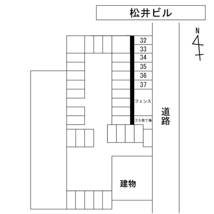 松井ビルの駐車配置図