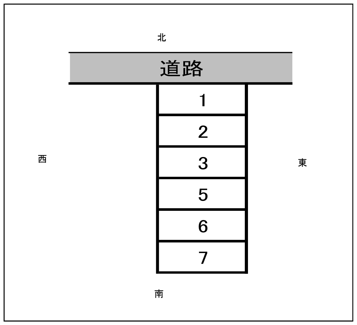 新開町５丁目真野駐車場の駐車配置図