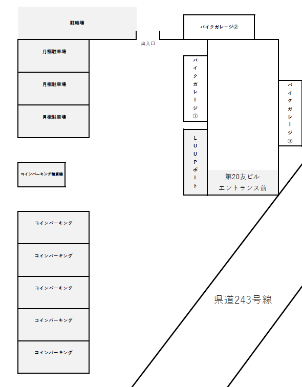 皆実町の駐車配置図