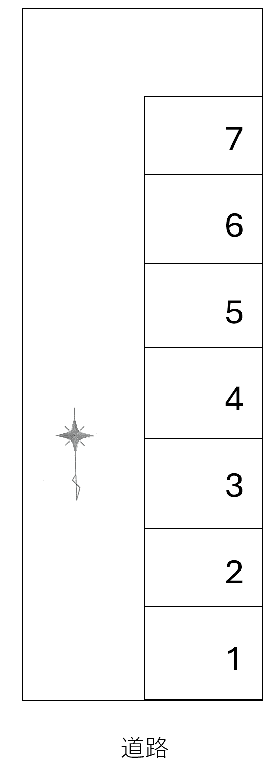 八日町月極駐車場の駐車配置図