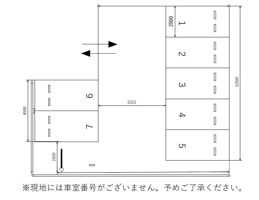ラクピーライト西富山駅の駐車配置図