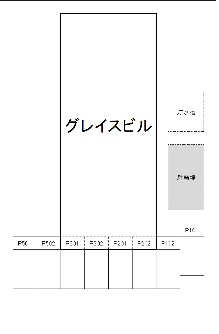 グレイスビルの駐車配置図